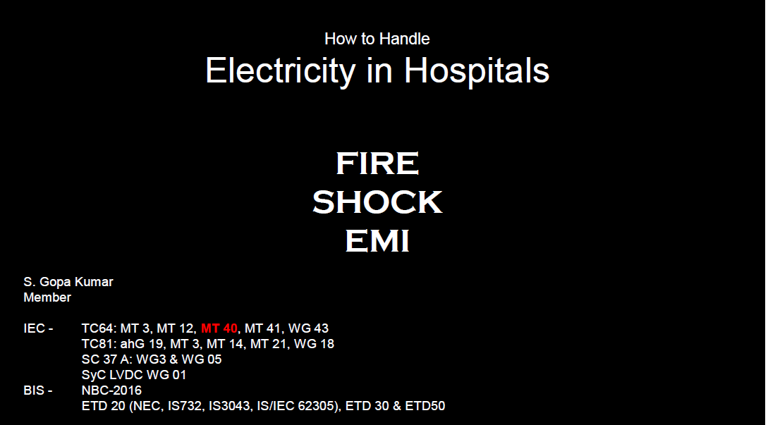 Electrical Safety of Biomedical Equipments